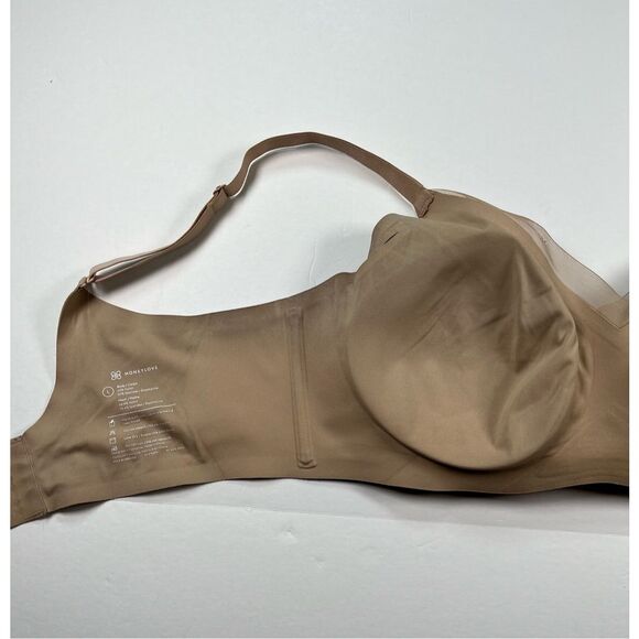 Honeylove Crossover Bra - Sculpting Lift Support Comfort Tan Nude Size Large - Picture 5 of 8